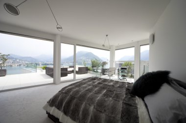 modern bir ev, güzel iç yatak odası