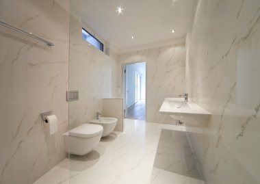 modern bir ev, güzel iç banyo