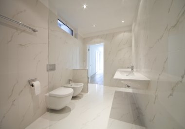 modern bir ev, güzel iç banyo