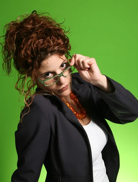 Manažer žena s brýlemi — Stock fotografie