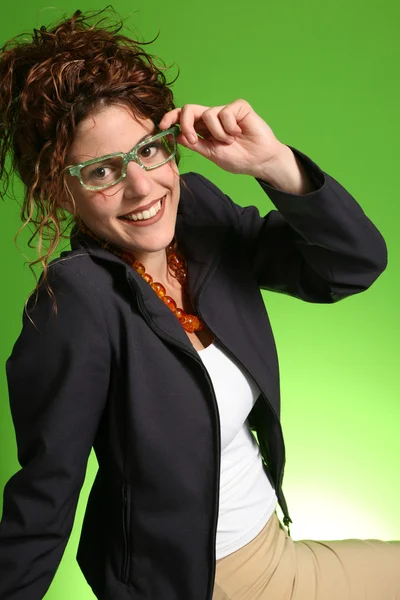 Manager femme avec des lunettes — Photo