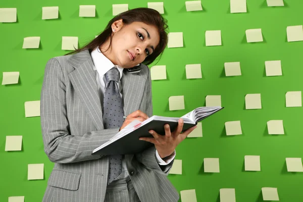 Businesswoman talking phone — Stock Photo, Image