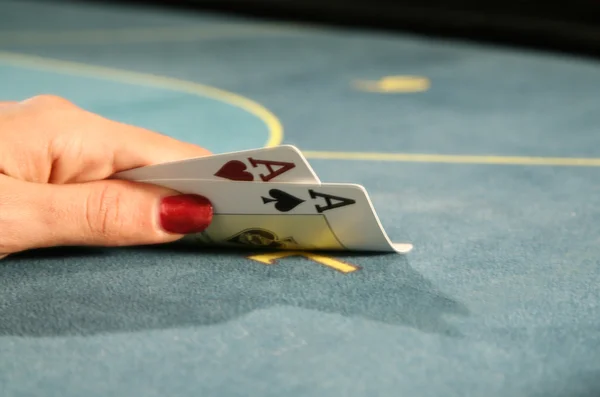 Woman in casino — Stock Photo, Image