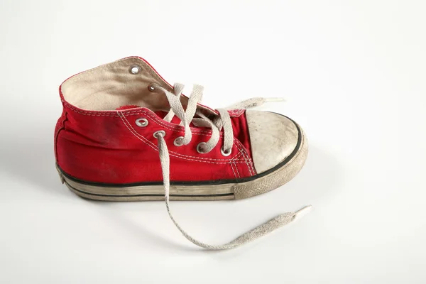 Red old shoe Royalty Free Stock Images
