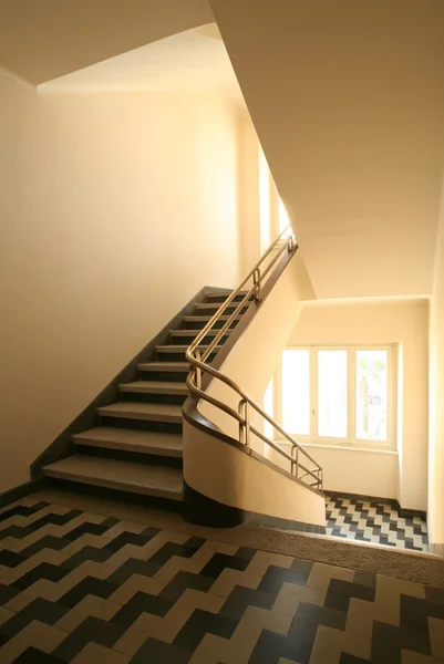 Staircase with handrail — Stok fotoğraf