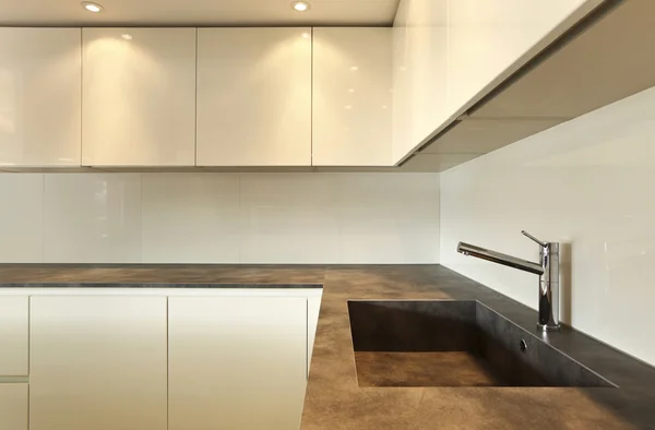 Cozinha, arquitetura moderna contemporânea — Fotografia de Stock