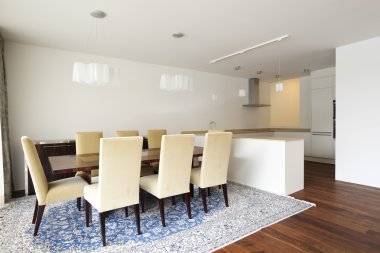 İç modern tuğla ev