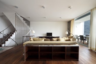 İç modern tuğla ev