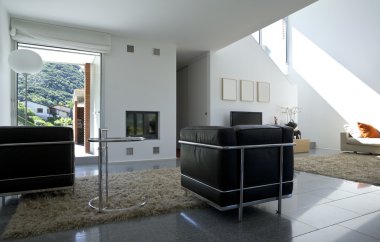 İç modern tuğla ev