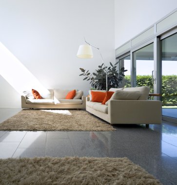 İç modern tuğla ev