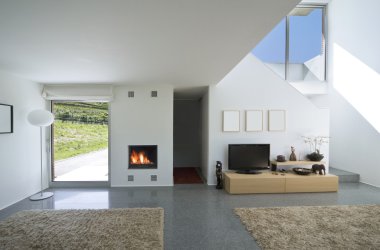 İç modern tuğla ev