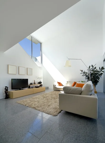 Interieur moderne bakstenen huis — Stockfoto