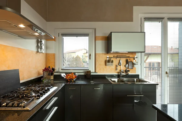 Loft furnished, view of kitchen — Stock Photo, Image