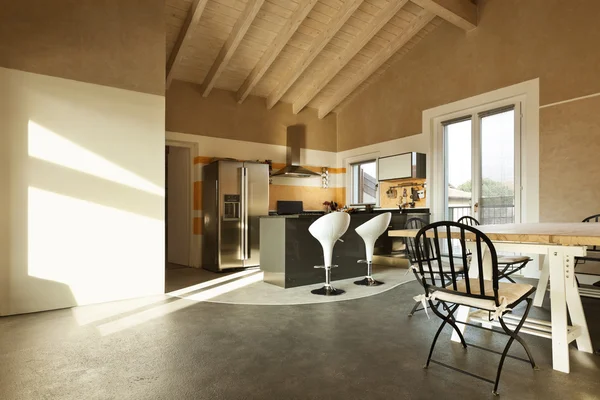 Dining table and kitchen — Stock Photo, Image