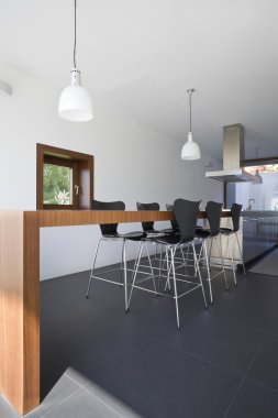 Güzel yemek odası.