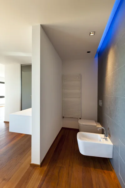 现代公寓、 厕所和浴盆 — 图库照片