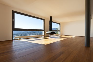 Modern Daire, geniş oturma odası