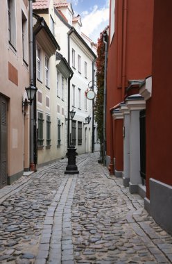 sokak eski Riga, Letonya