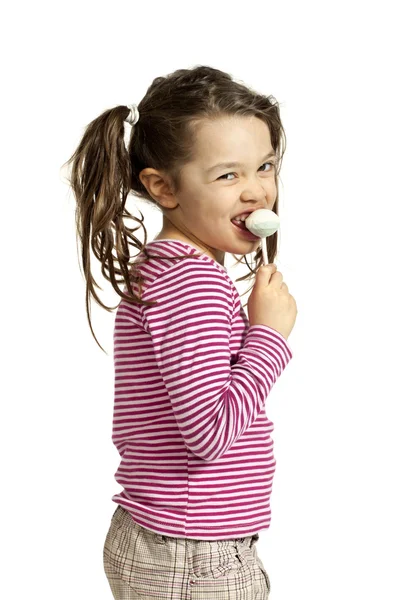 Lilla flicka, lollipop — Stockfoto