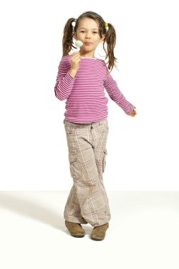 küçük bir lolipop kızla