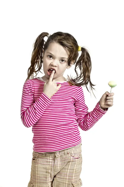 Little girl, lollipop — Stock Photo, Image