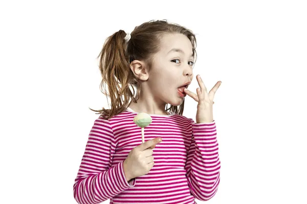 Little girl, lollipop — Stock Photo, Image