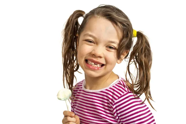 Little girl, lollipop — Stock Photo, Image