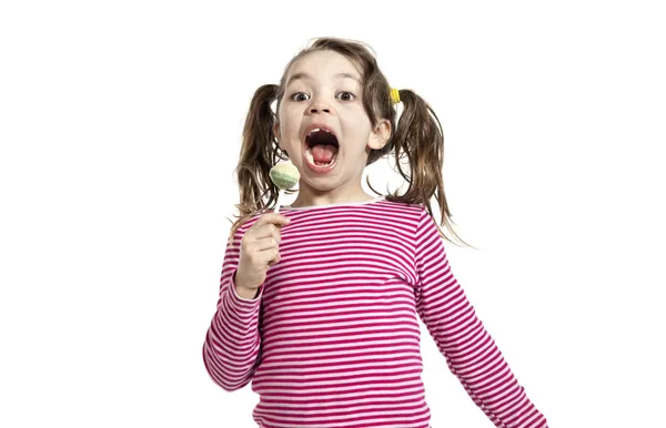 Little girl, lollipop — Stock Photo, Image