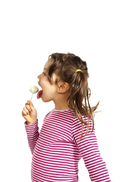 Little girl, lollipop — Stock Photo, Image