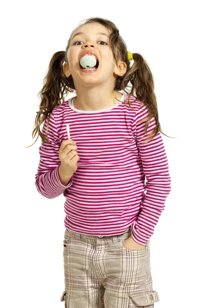 Little girl with a lollipop — Stock Photo, Image