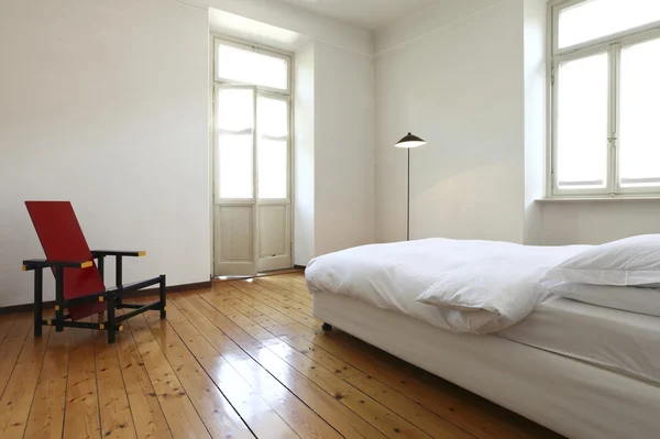 Sovrum, fin lägenhet byggs — Stockfoto