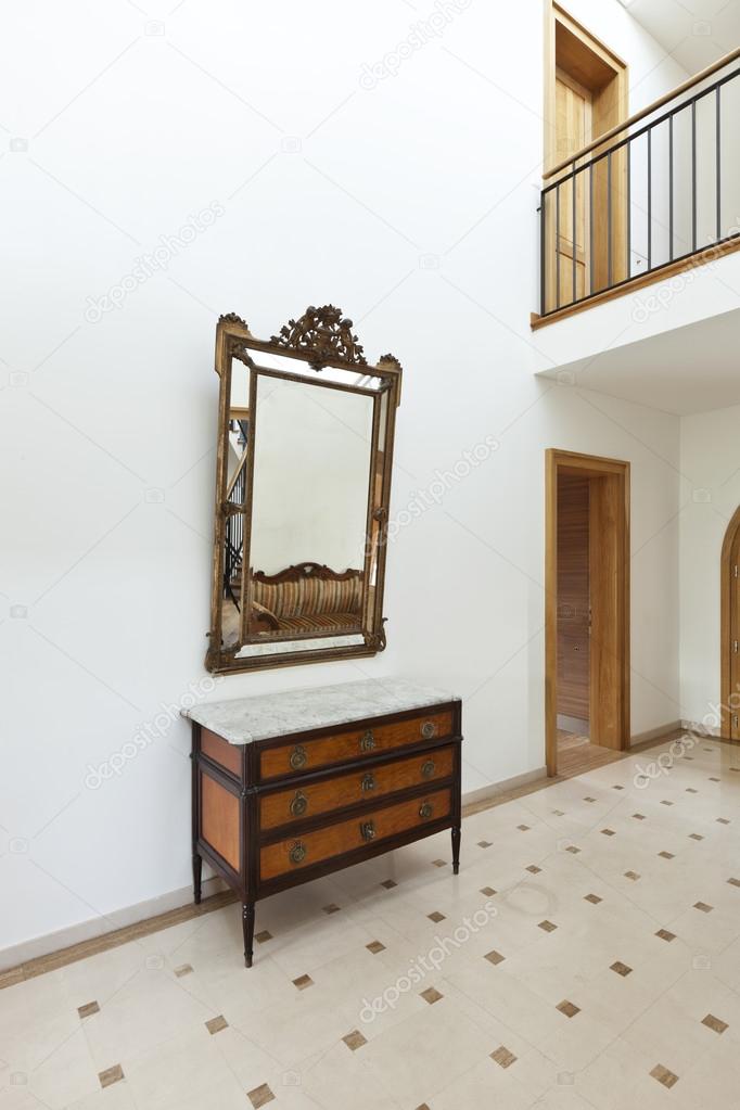 Corridor with antique furniture