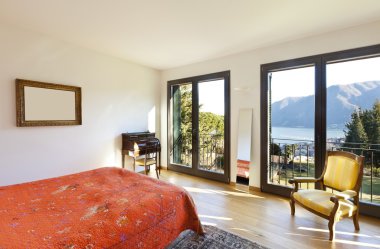 güzel bir daire, iç mekan, yatak odası