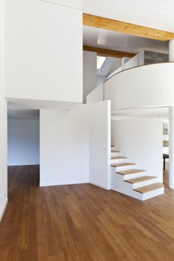 İç modern ev, büyük açık alan