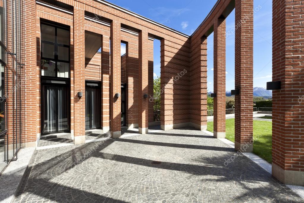 Modern bricks house Stock Photo by ©Zveiger 38922153