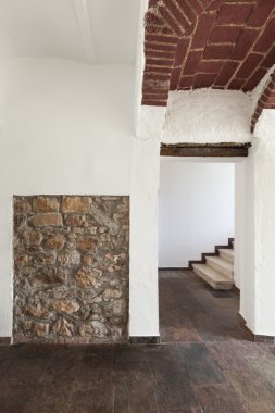 geçit, ayrıntı taş duvar ile Oda