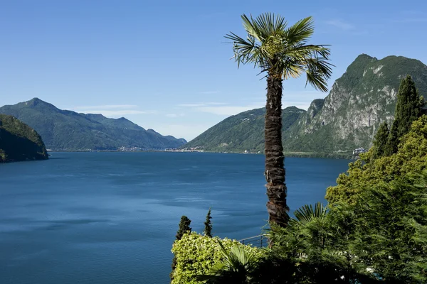 Lago lugano — Fotografia de Stock