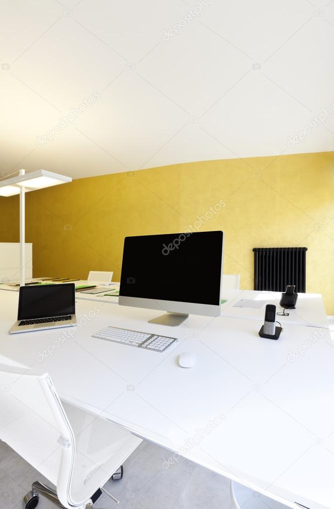 Workplace with computers