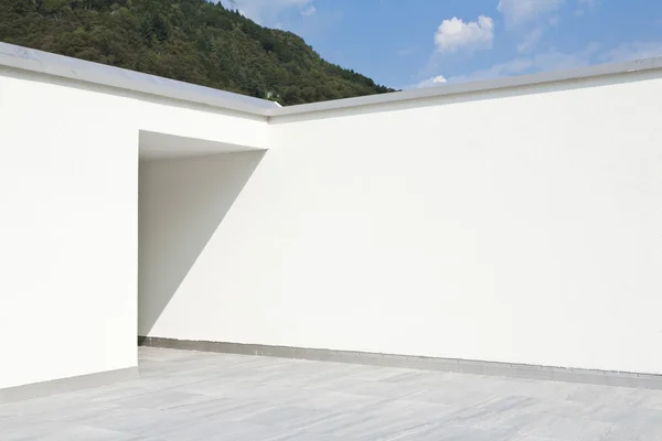 Terrace of a white house — Stock Photo, Image