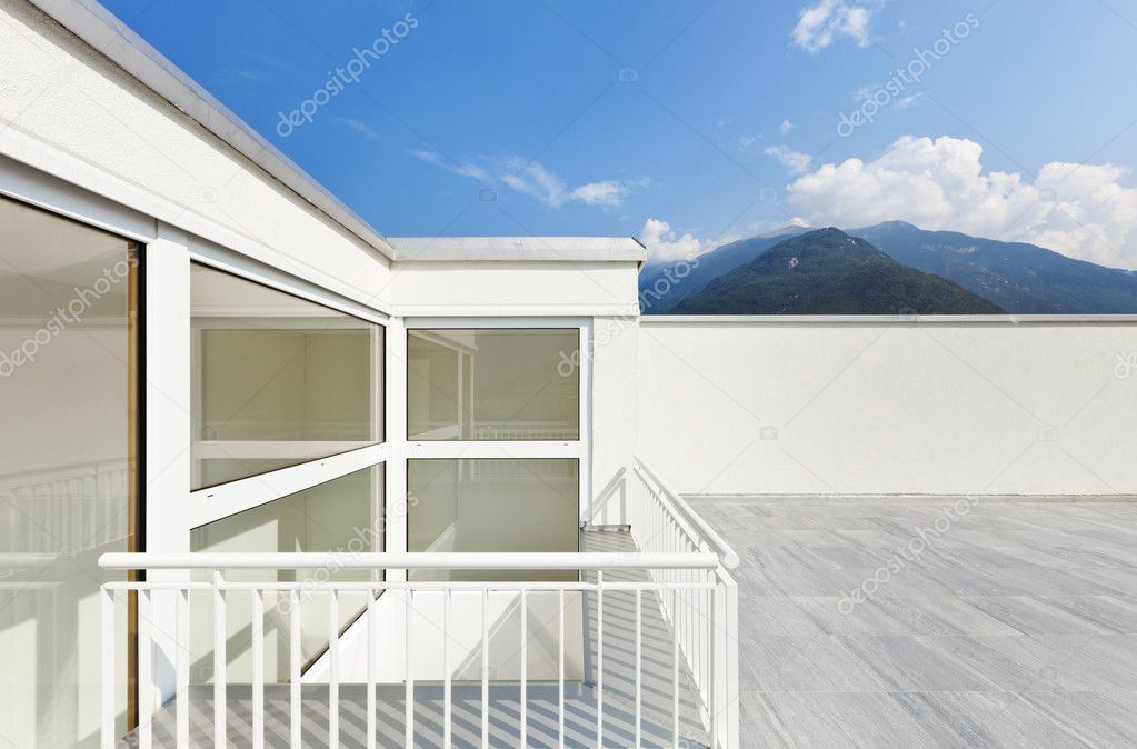 Modern house, terrace
