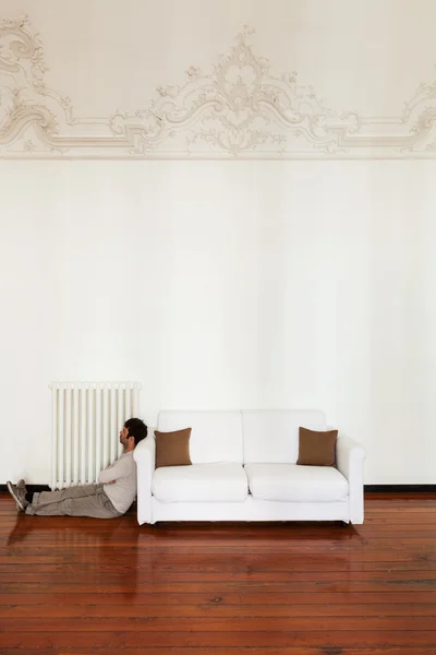Sofa with man — Stock Photo, Image