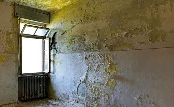 Dark room with window — Stock Image Dark room with window Stock Photo