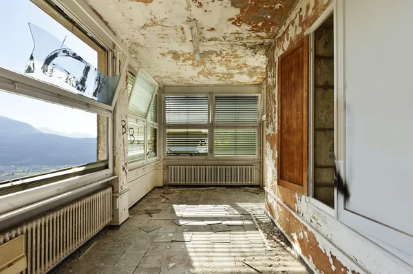 Maison abandonnée, intérieur — Photo