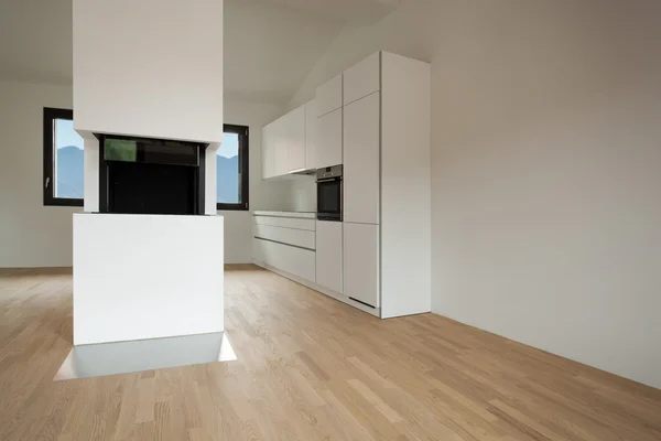 Kitchen with fireplace — Stock Photo, Image