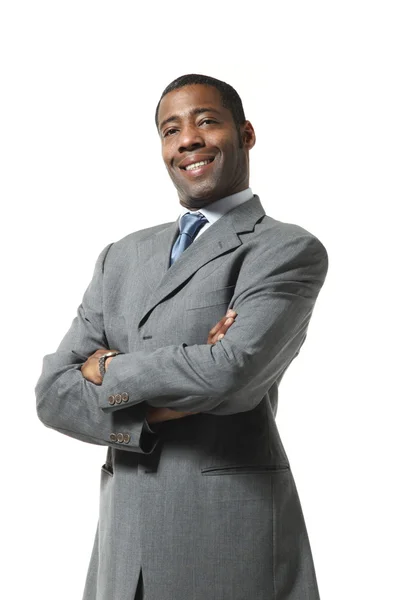 Hombre de negocios negro con traje —  Fotos de Stock
