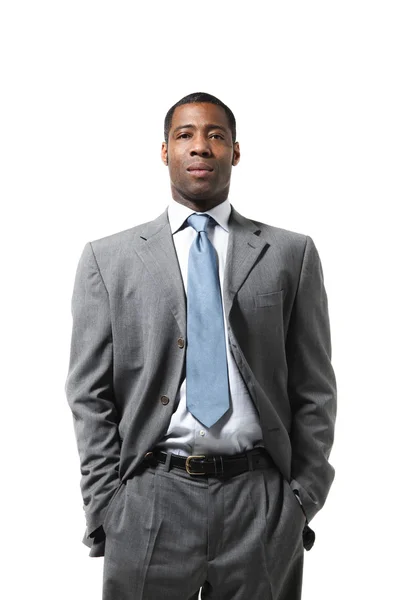 Black businessman with suit — Stock Photo, Image