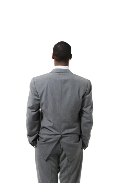 Black businessman, back — Stock Photo, Image