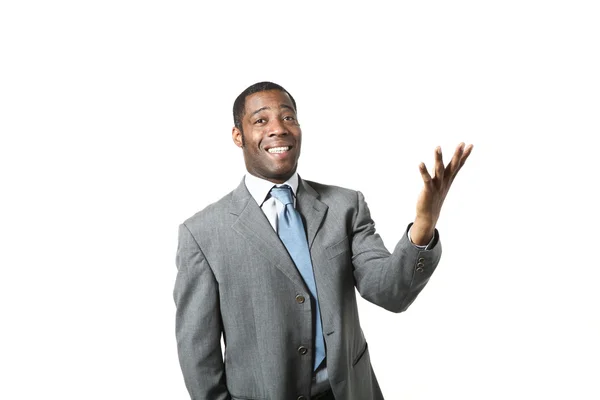 Black businessman with suit — Stock Photo, Image