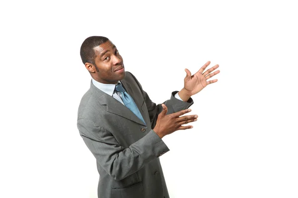 Black businessman with suit — Stock Photo, Image