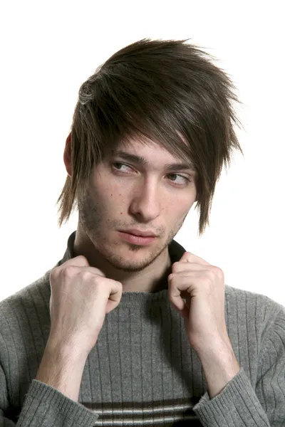 Man  holds the collar — Stock Photo, Image